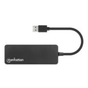 MANHATTAN - Hub Manhattan USB 3.2 Gen1 4 Puertos USB-A Color Negro