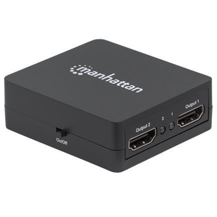 MANHATTAN - Video Splitter Manhattan HDMI 2 Puertos 1080p Alimentado por USB Color Negro
