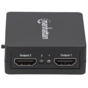 MANHATTAN - Video Splitter Manhattan HDMI 2 Puertos 1080p Alimentado por USB Color Negro