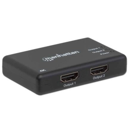 MANHATTAN - Video Splitter Manhattan HDMI 2 Puertos UHD TV 4k/30Hz Color Negro