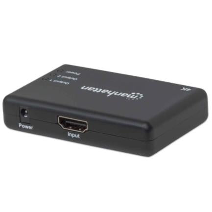 MANHATTAN - Video Splitter Manhattan HDMI 2 Puertos UHD TV 4k/30Hz Color Negro