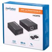 MANHATTAN - Extensor Manhattan Video HDMI sobre Ethernet Vía Cat 6 1080p 50m Color Negro