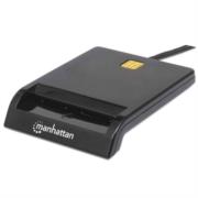 MANHATTAN - Lector Tarjetas Manhattan Inteligente USB por Contacto Externo Color Negro