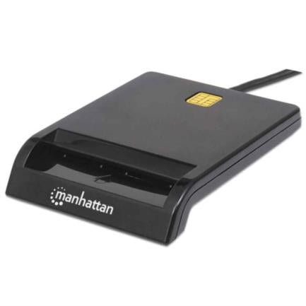MANHATTAN - Lector Tarjetas Manhattan Inteligente USB por Contacto Externo Color Negro