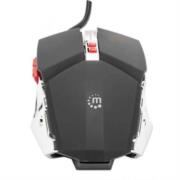 MANHATTAN - Mouse Manhattan Gaming Óptico LED 3200 dpi 7 Botones Color Negro-Plata
