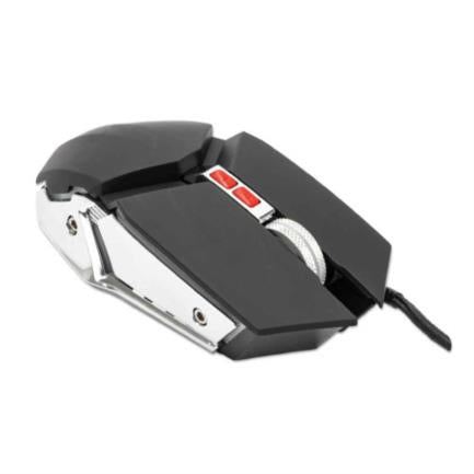 MANHATTAN - Mouse Manhattan Gaming Óptico LED 3200 dpi 7 Botones Color Negro-Plata