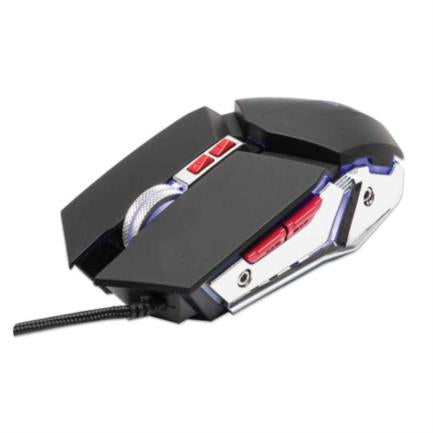 MANHATTAN - Mouse Manhattan Gaming Óptico LED 3200 dpi 7 Botones Color Negro-Plata