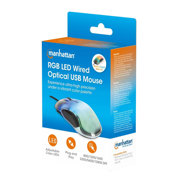 MANHATTAN - Mouse Optico Manhattan Gaming 7 botones USB Cableado