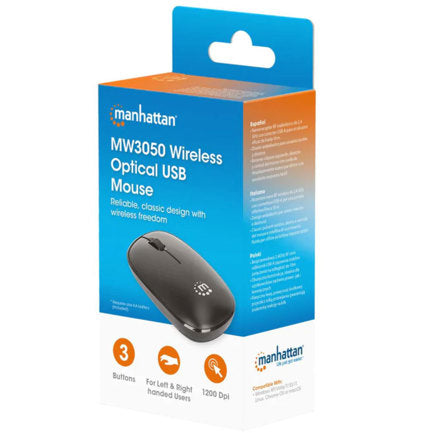 MANHATTAN - Mouse Manhattan Optico Inalambrico 2.4G Negro