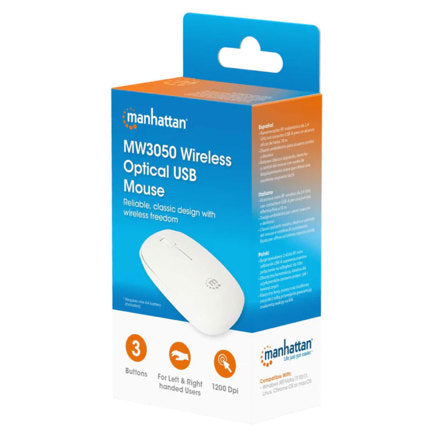 MANHATTAN - Mouse Optico Inalambrico Manhattan 2.4G Blanco