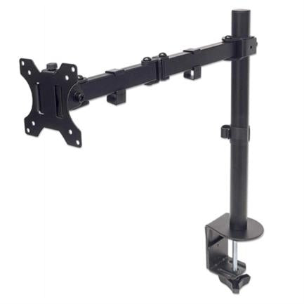 MANHATTAN - Soporte Monitor Manhattan 13" a 32" Escritorio Brazos Doble Articulación Color Negro