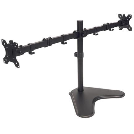 MANHATTAN - Soporte Monitor Manhattan para 2 Monitores 13" a 32" Escritorio Brazos Doble Articulación Color Negro