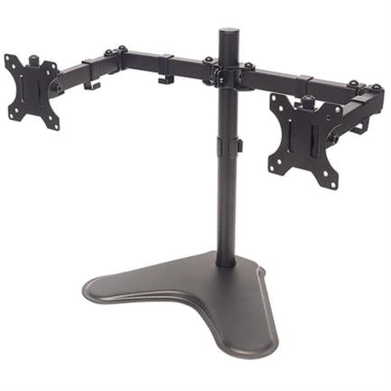 MANHATTAN - Soporte Monitor Manhattan para 2 Monitores 13" a 32" Escritorio Brazos Doble Articulación Color Negro