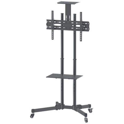MANHATTAN - Soporte TV Manhattan 37" a 70" de Piso Tipo Carrito Planas Inclinación 50 Kg