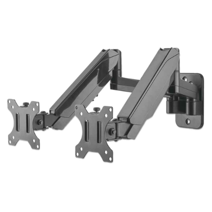 MANHATTAN - Soporte Monitor Manhattan Universal Pared para 2 Monitores 17" a 32" Pistón Hasta 8 Kg