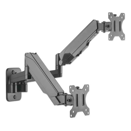 MANHATTAN - Soporte Monitor Manhattan Universal Pared para 2 Monitores 17" a 32" Pistón Hasta 8 Kg