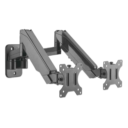 MANHATTAN - Soporte Monitor Manhattan Universal Pared para 2 Monitores 17" a 32" Pistón Hasta 8 Kg