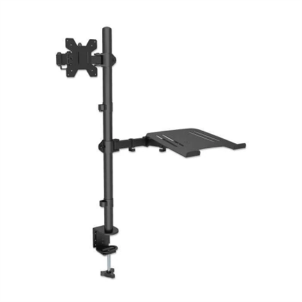 MANHATTAN - Soporte Monitor Manhattan Escritorio para 13" a 32"/Laptop 10" a 17" Hasta 8 Kg Altura Ajustable