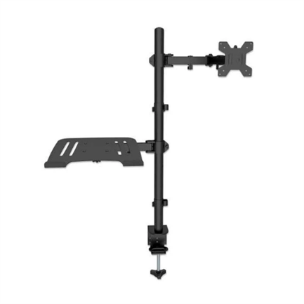 MANHATTAN - Soporte Monitor Manhattan Escritorio para 13" a 32"/Laptop 10" a 17" Hasta 8 Kg Altura Ajustable