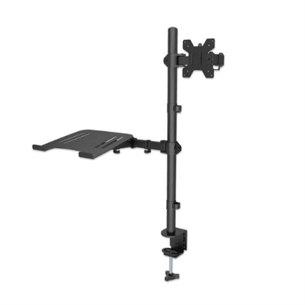 MANHATTAN - Soporte Monitor Manhattan Escritorio para 13" a 32"/Laptop 10" a 17" Hasta 8 Kg Altura Ajustable
