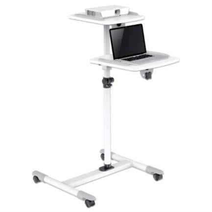 MANHATTAN - Soporte de Carrito Manhattan para Proyectores/Laptop Altura Ajustable Color Gris-Blanco