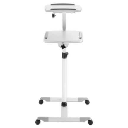 MANHATTAN - Soporte de Carrito Manhattan para Proyectores/Laptop Altura Ajustable Color Gris-Blanco