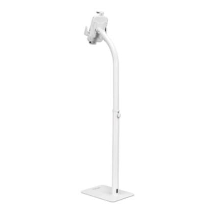 MANHATTAN - Soporte de Suelo Manhattan Antirrobo para Tablet/iPad 7.9" a 11" Altura 790 a 1190mm Color Blanco