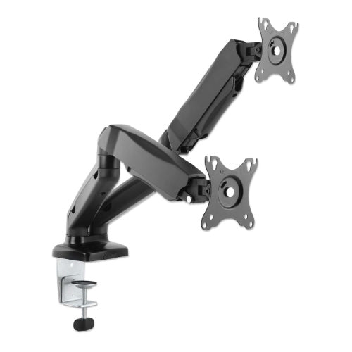 MANHATTAN - Soporte MANHATTAN de aluminio con pistones de gas p/2 monitores 17 a 32
