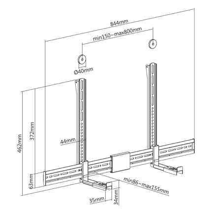 MANHATTAN - Soporte Manhattan Universal para barra de sonido