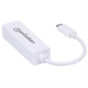 MANHATTAN - Adaptador Manhattan USB C 3.1 a Red Gigabit 10/100/1000 Mbps Color Blanco