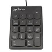 MANHATTAN - Teclado Numérico Manhattan Alámbrico USB 18 Teclas Color Negro