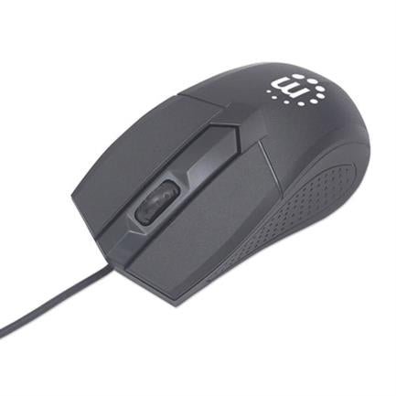 MANHATTAN - Kit Teclado y Mouse Manhattan Óptico Cableado 1000 ppp Color Negro