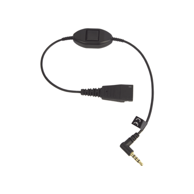 JABRA - Jabra Cord QD a conector de 3.5 mm con Push-to-Talk para teléfonos celulares smartphones (8800-00-103)