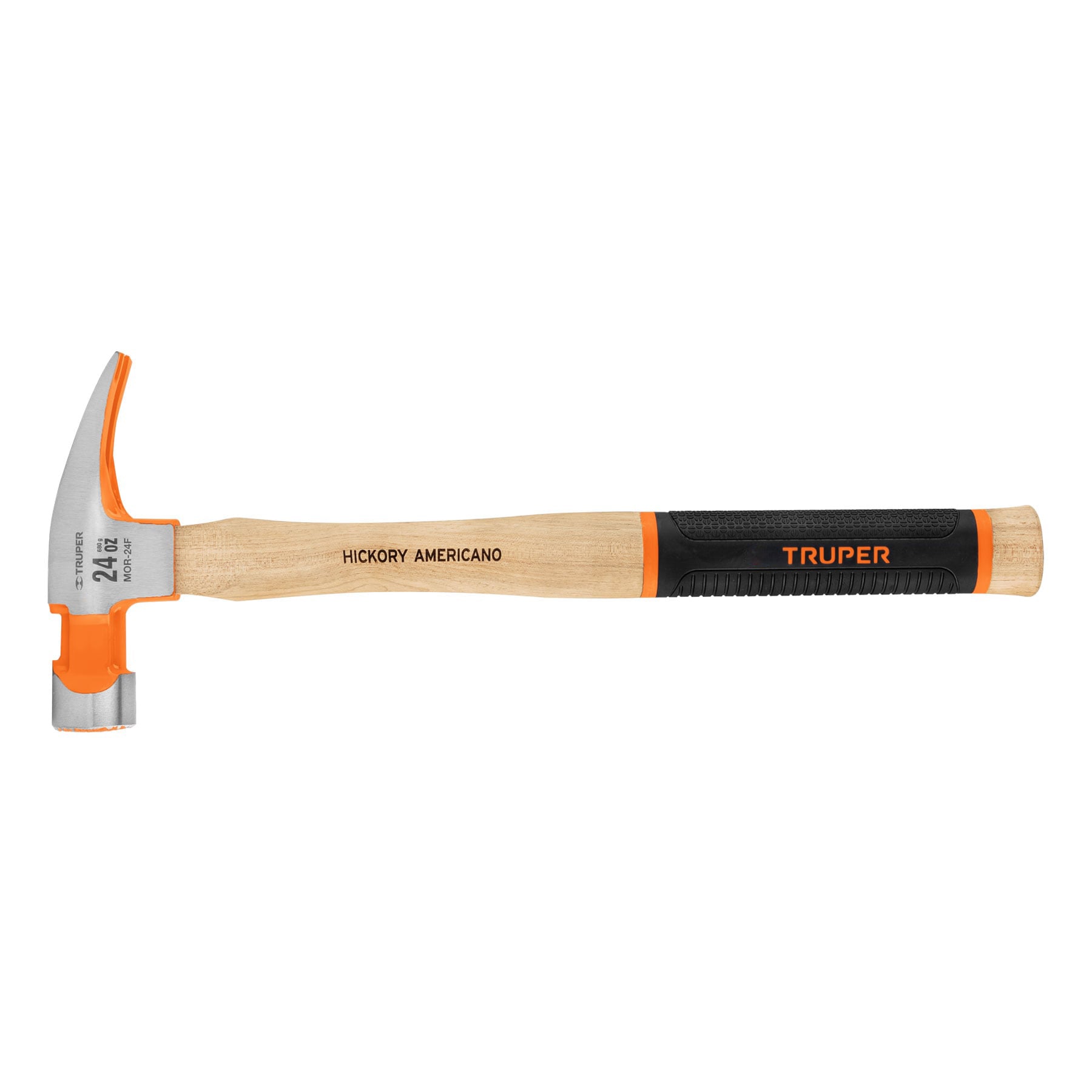 Martillo pulido 24 oz u–a recta, boca fresada, Truper Grip