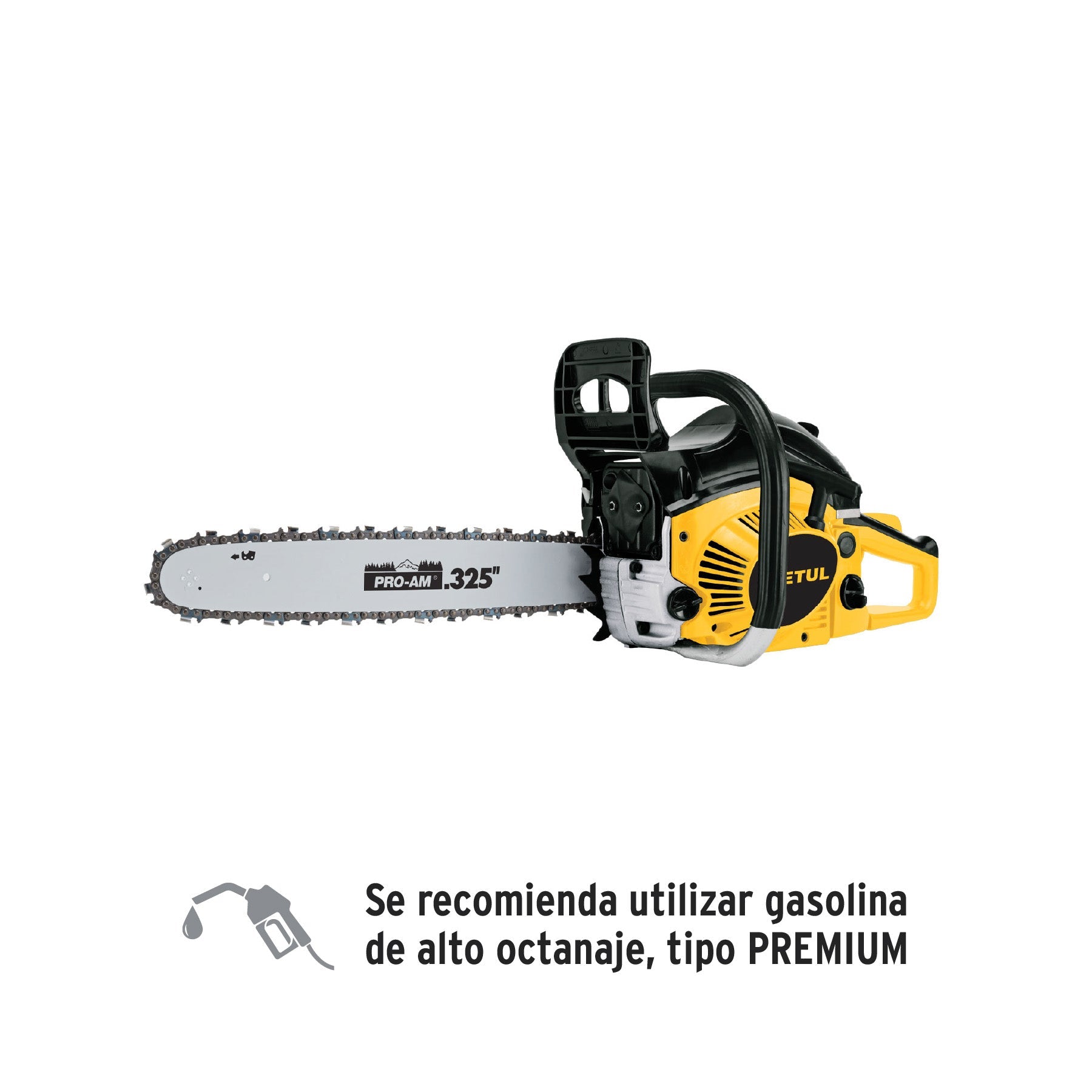 Motosierra 45 cc a gasolina con barra de 16', Truper