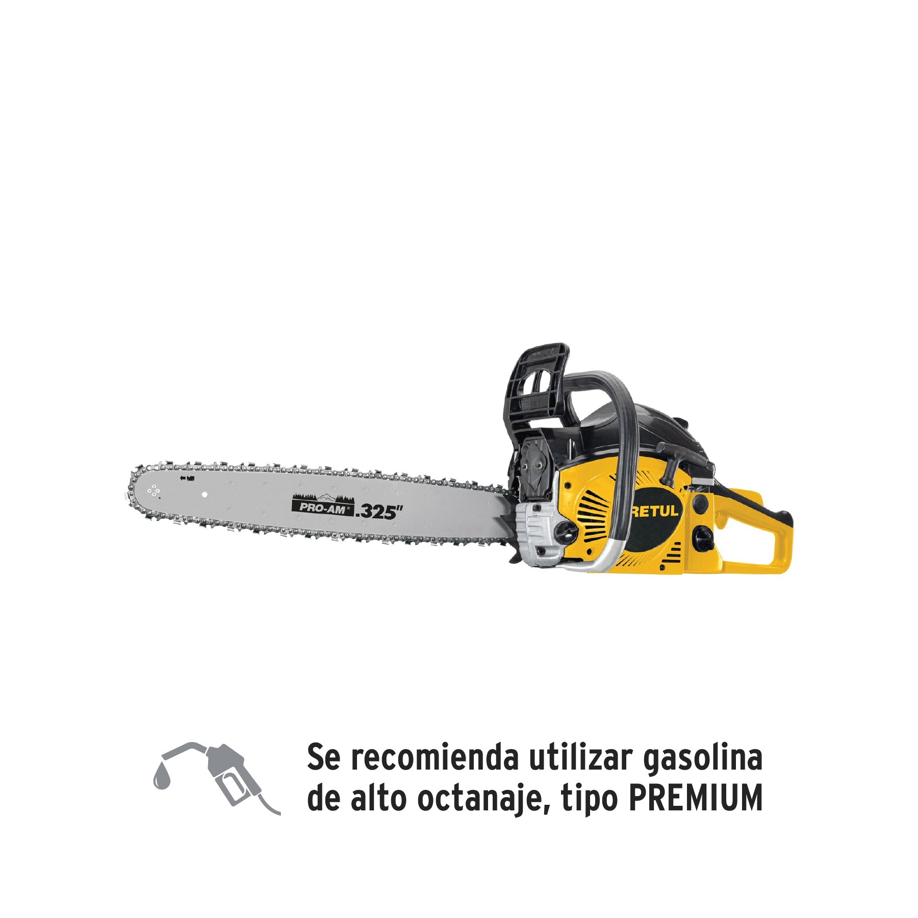 Motosierra 52 cc a gasolina con barra de 20', Pretul