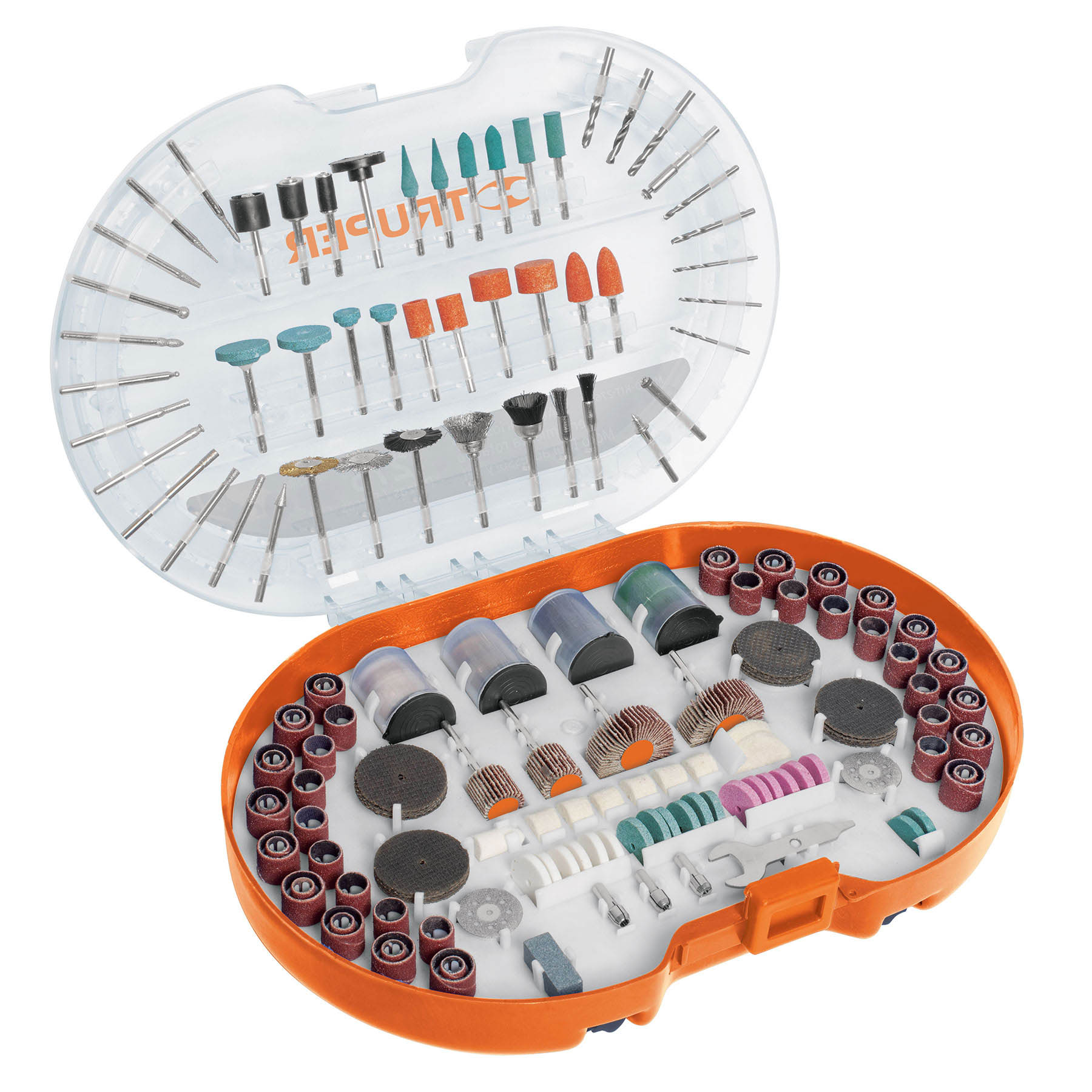 Kit de accesorios p/herramienta rotativa, 276 pzs, TRUPER