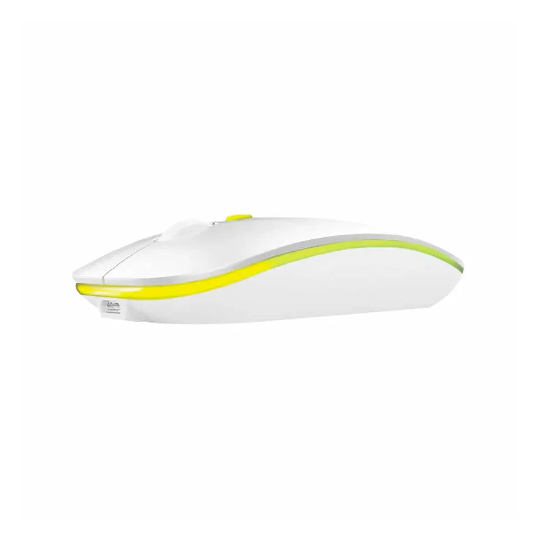 NEXTEP SOLUCIONES - Mouse Nextep Inalámbrico Recargable Delgado/Silencioso RGB 1600 dpi Color Blanco