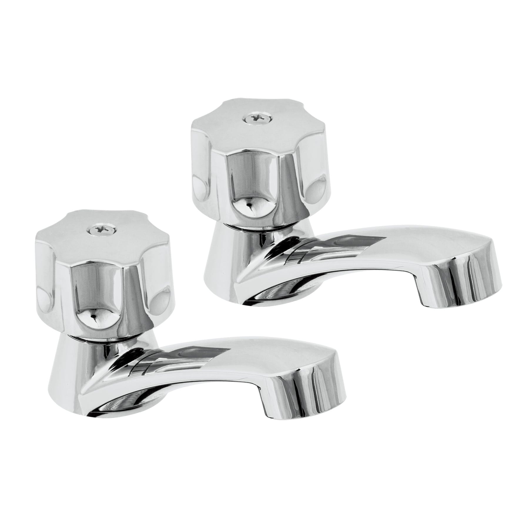 Juego llaves individuales lavabo, ABS, hexagonal, BASIC