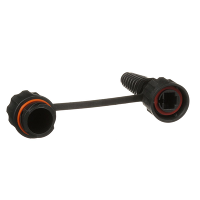 PANDUIT - Conector Plug RJ45 de Uso Industrial, Categoría 5e, 24AWG, con Tapa Protectora, Protección IP67
