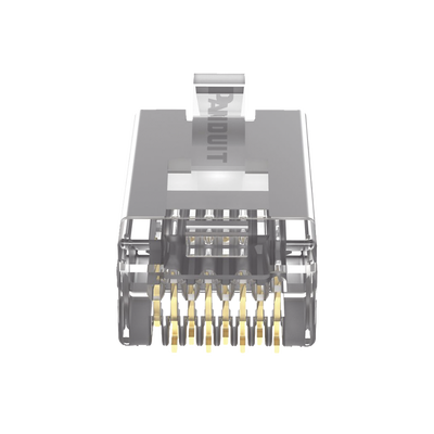 PANDUIT - Plug RJ45 Cat5e Blindado, Para Cable UTP de Calibres 24-26 AWG, Chapado en Oro de 50 Micras, Paquete de 100 Piezas