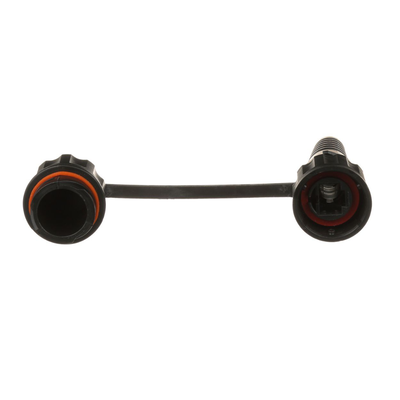 PANDUIT - Conector Plug RJ45 de Uso Industrial Blindado, Categoría 5e, 24AWG, con Tapa Protectora, Protección IP67