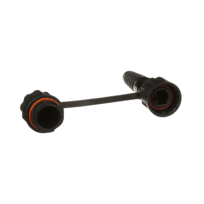 PANDUIT - Conector Plug RJ45 de Uso Industrial Blindado, Categoría 5e, 24AWG, con Tapa Protectora, Protección IP67