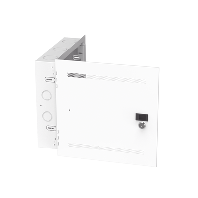 PANDUIT - Gabinete Multipropósito de Montaje en Pared, de 14 in de Altura, Con Puerta Reversible, Fabricado en Acero, Color Blanco