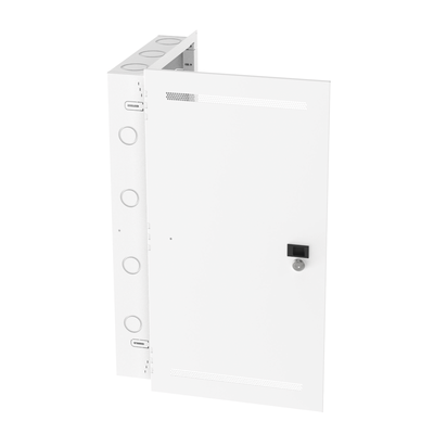 PANDUIT - Gabinete Multipropósito de Montaje en Pared, de 28 in de Altura, Con Puerta Reversible, Fabricado en Acero, Color Blanco