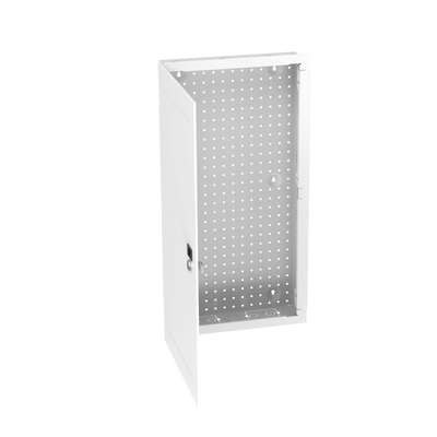 PANDUIT - Gabinete Multipropósito de Montaje en Pared, de 28 in de Altura, Con Puerta Reversible, Fabricado en Acero, Color Blanco