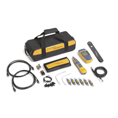 FLUKE NETWORKS - Kit Profesional de Verificador de Red MicroScanner2, para Comprobación de Redes de Voz, Datos y Video, con Pantalla LCD Retroiluminada