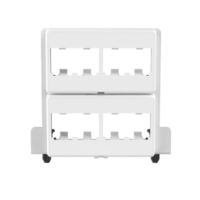 PANDUIT - Patch Panel de 8 Puertos Mini-Com, Para Uso con Gabinetes Multipropósito, de Instalación a Presión, Color Blanco