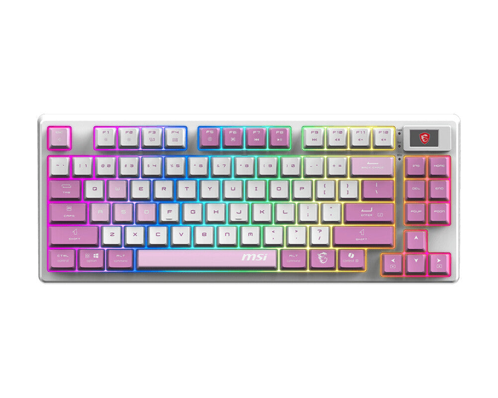 MSI - Teclado Gamer MSI Forge GK600 TKL Wireless Violet Inalámbrico RGB USB 2.0 Mecánica lineal
