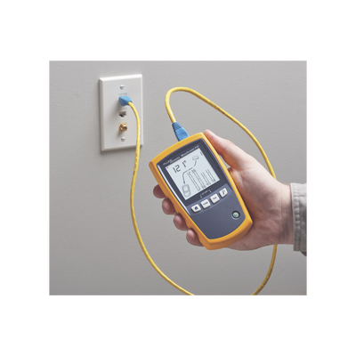 FLUKE NETWORKS - Verificador de Red MicroScanner PoE, para Comprobación de Redes de Voz, Datos, Video y PoE 802.3af, at, bt y UPOE, con Pantalla LCD Retroiluminada